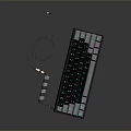 RGB Backlit Mechanical Keyboard With Mechanical Switches Ergonomic Keycaps And Braided Cable
