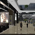 Modern Luxury Shopping Mall Interior With High End Fashion And Beauty Brand Retail Stores