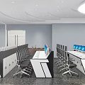 modern command center 3d model