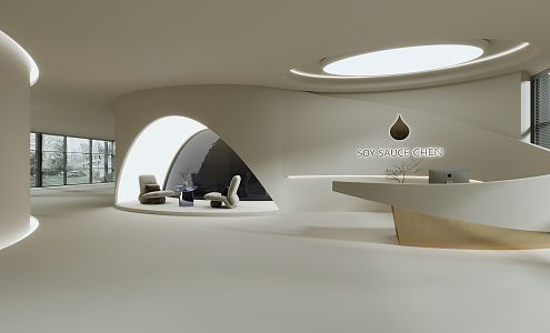 Quiet Hall Front Desk 3d model