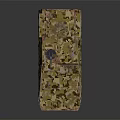 Six Wheeled Armored Military Vehicle with Camouflage Paint and Turret Antenna