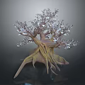 Arbor Tree With Shiny Crystal Branches And Unique Root Structure 3d model