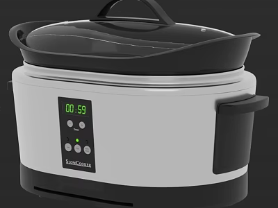 Black Decker Multi Function Electric Cooker With Digital Display Timer And White Black Design 3d model