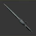 Elegant Fantasy Elven Bow Weapon With Intricate Crystal Design And Decorative Arrow