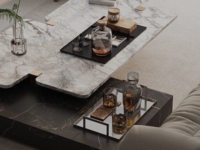 Modern coffee table model