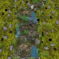 Natural Water Fountain Landscape With Stones Aquatic Plants And Koi Fish