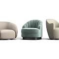 Single sofa combination leisure chair 3d model