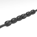 Sports Equipment Muscle Recovery Massage Roller Stick With Black Textured Balls For Fitness Training