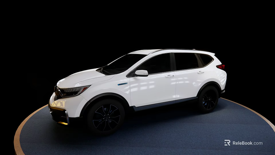 White Modern SUV With Black Wheels Sleek Exterior And Stylish Design 3d model 