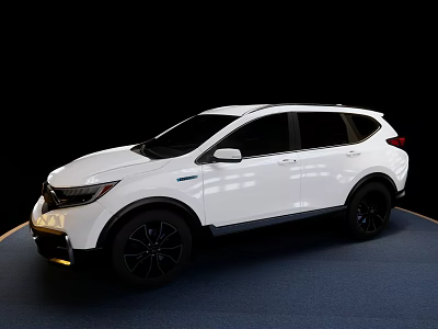 White Modern SUV With Black Wheels Sleek Exterior And Stylish Design 3d model