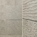 Modern Wavy Textured Wall Design With Light Gray Beige Finish And Contrasting Textured Sections