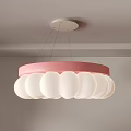 Modern lamp combination simple petal lamp children's lamp bedroom lamp cream ceiling lamp living room lamp combination 3d model