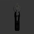 Metallic Revolver Handgun With Gray Grip And Dark Background Reflection