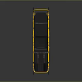 Medical Emergency Stretcher With Yellow Frame And Black Mattress For Rescue Use