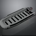 White And Black Inflatable Watercraft With Engine And Striped Deck Design
