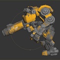 Modern Robot Robot Warrior Mechanical Combat Police Mechanical Armor 3d model