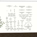 European-style Carved Component 3d model