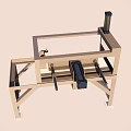 Brick Slicing Machine Extrusion Production Line 3d model