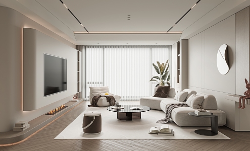 modern living room 3d model