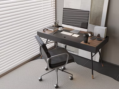 Modern Light Luxury Desk Chair Apple Desktop Computer Mobile Phone Lifting Swivel Office Chair 3d model