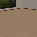 Light Wood Flooring In Bright Room With Window View Of Green Grass