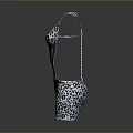 Unique Black White Leopard Print Household Item With Distorted Structure Hollow Top Abstract Art Design