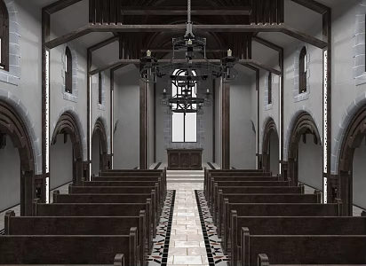 INDUSTRIAL LOFT CHURCH 3d model