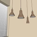 Modern Minimalist Chandelier Nordic Style Chandelier Mediterranean Style Chandelier Study Lamp Combination Restaurant Lamp Multi-head Chandelier 3d model