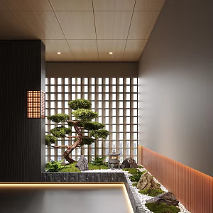 New Chinese Style Interior Landscape Pine Tree Landscape Tree 3d model