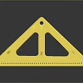 Yellow Triangular Furniture Support Bracket With Sturdy Structure And Design