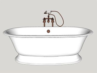 Jane European Bathtub Floor Bathtub 3d model