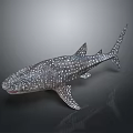 Detailed Whale Shark 3D Rendering With Spotted Skin Pattern And Lifelike Underwater Creature Features