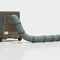 Portable Industrial Dehumidifier Machine With Long Flexible Hose Control Panel And Wheels