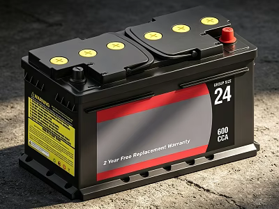 Industrial Battery With 24 Model 800 CCA And 3 Year Free Replacement Warranty 3d model