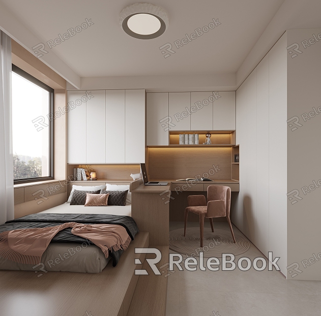 Modern Tatami Bedroom model