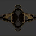 Detailed Interstellar Spaceship 3D Render With Aerodynamic Design And Engine Structure