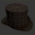 Stylish Brown Top Hat Featuring Diamond Pattern And Orange Band For Daily Use