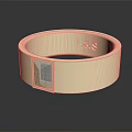 Elegant Gold Ring With Square Gemstone And Polished Band Engraved L&S