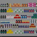 Assorted Medications Including Pills Tablets and Bottles in Various Colors