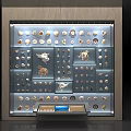 Modern Jewelry Display Shelf With Illuminated Glass Case Showcasing Rings Necklaces And Accessories