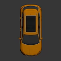 Stylish Yellow Modern SUV With Sunroof And Reflective Black Surface