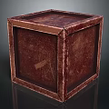 Rustic Brown Metal Cube Storage Equipment With Sturdy Industrial Design