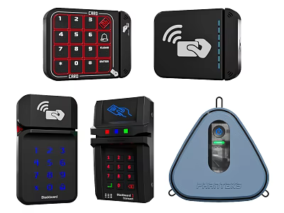 Office Electrical Appliances For Security Access Control With Wireless Keypad Camera And Smart Card Reader 3d model