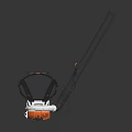 Orange And White Backpack Leaf Blower A Powerful Portable Ergonomic Household Appliance