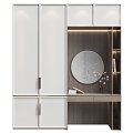 Desk Wardrobe Bookcase Integrated Cabinet Decorative Cabinet Locker 3d model