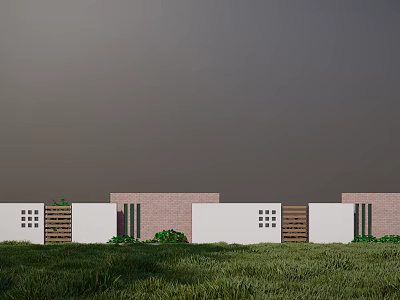 Modern landscape wall landscape wall 3d model