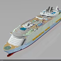 Luxury Cruise Ship Modern Design With Multiple Decks Swimming Pools And Entertainment Facilities