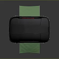 Green Black Camping Tent with Northen Camp Logo Green Awning and Silver Base Support Structure