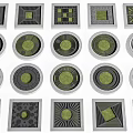 Various Tree Grates Featuring Different Shapes Intricate Patterns And Decorative Designs 3d model