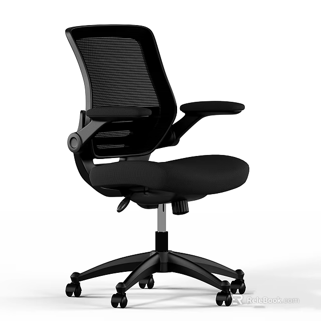 Modern Office Desk And Chair Set With Ergonomic Mesh Back And Adjustable Features 3d model 